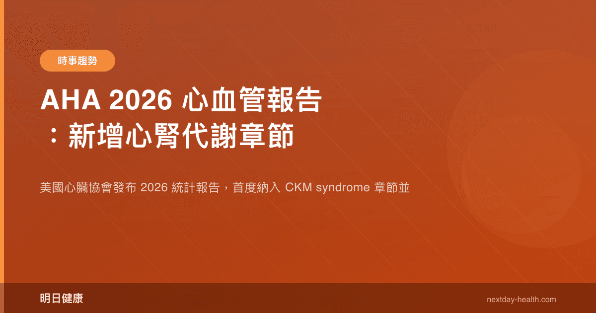 AHA 2026 心血管報告：新增心腎代謝章節