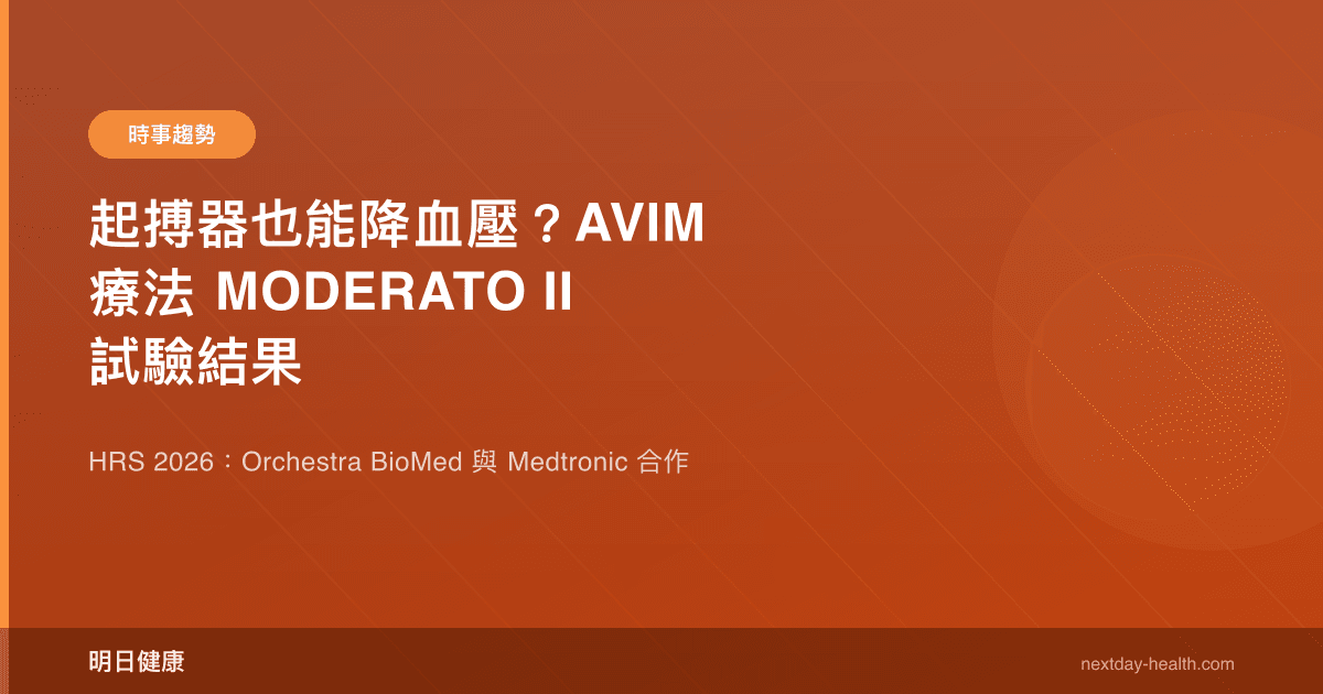 起搏器也能降血壓？AVIM 療法 MODERATO II 試驗結果