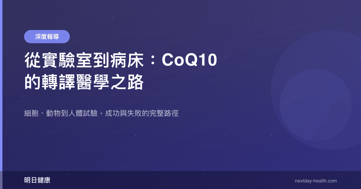 從實驗室到病床：CoQ10 的轉譯醫學之路