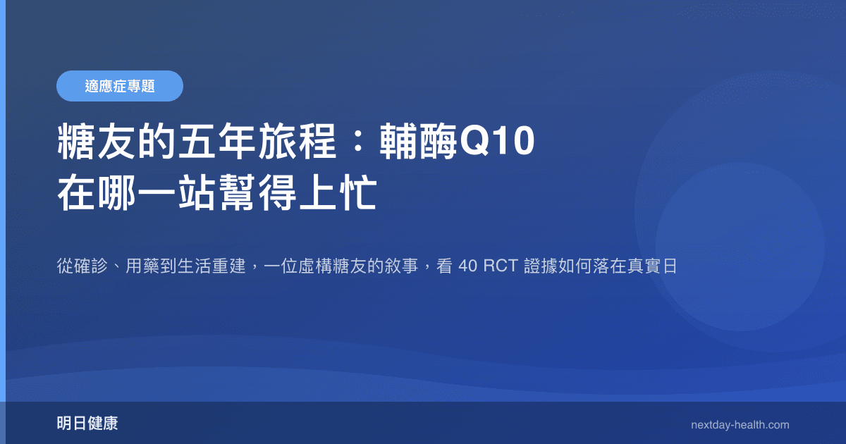 糖友的五年旅程：輔酶Q10 在哪一站幫得上忙