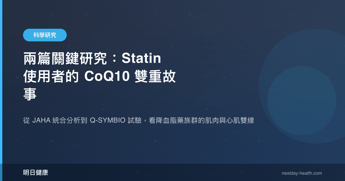 兩篇關鍵研究：Statin 使用者的 CoQ10 雙重故事