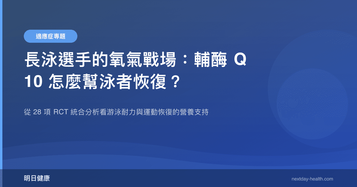 長泳選手的氧氣戰場：輔酶 Q10 怎麼幫泳者恢復？