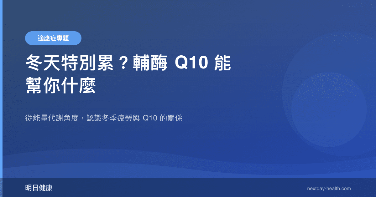 冬天特別累？輔酶 Q10 能幫你什麼