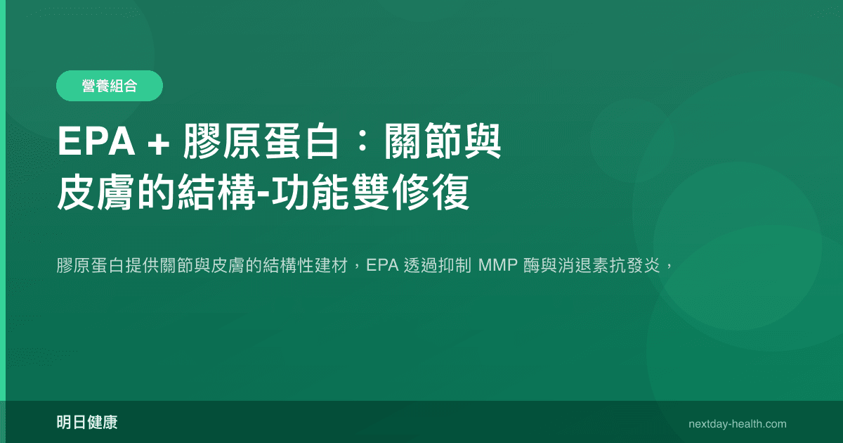 EPA + 膠原蛋白：關節與皮膚的結構-功能雙修復