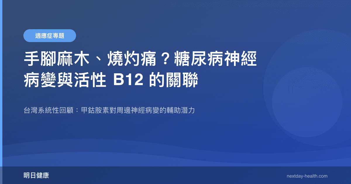 手腳麻木、燒灼痛？糖尿病神經病變與活性 B12 的關聯