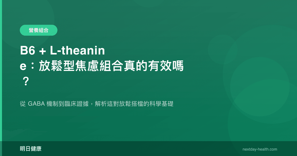 B6 + L-theanine：放鬆型焦慮組合真的有效嗎？
