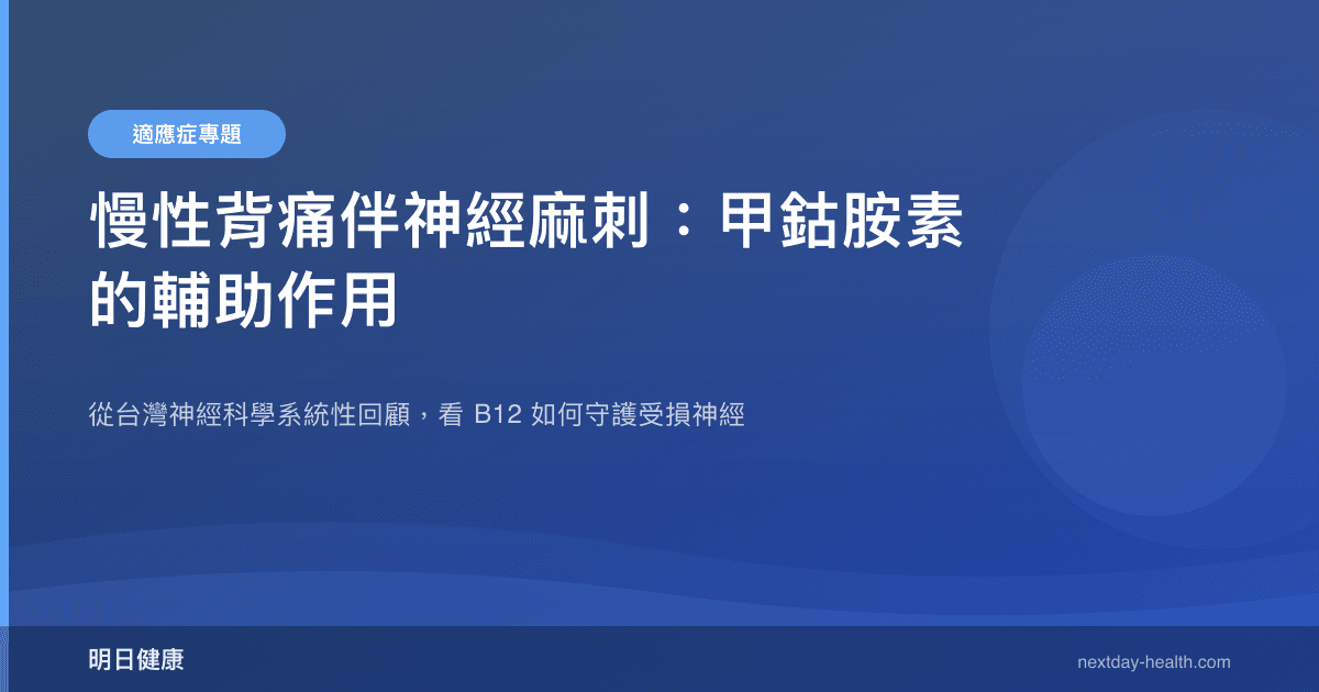 慢性背痛伴神經麻刺：甲鈷胺素的輔助作用