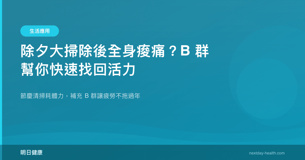 除夕大掃除後全身痠痛？B 群幫你快速找回活力