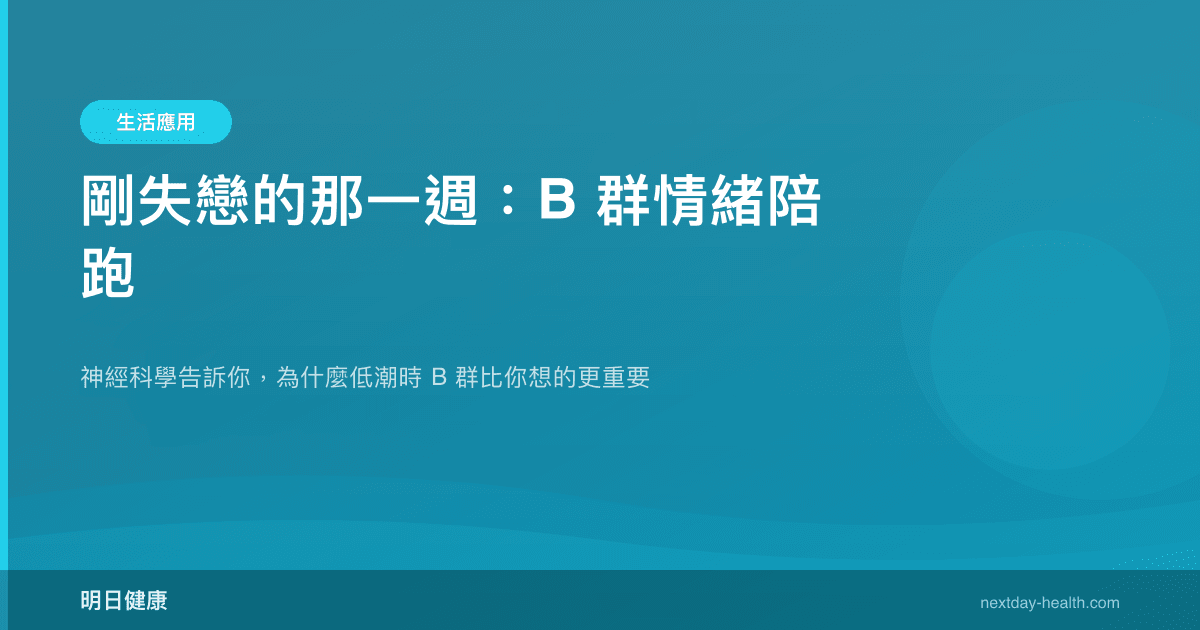 剛失戀的那一週：B 群情緒陪跑