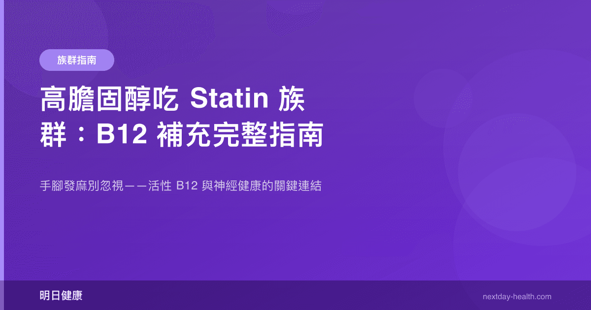 高膽固醇吃 Statin 族群：B12 補充完整指南