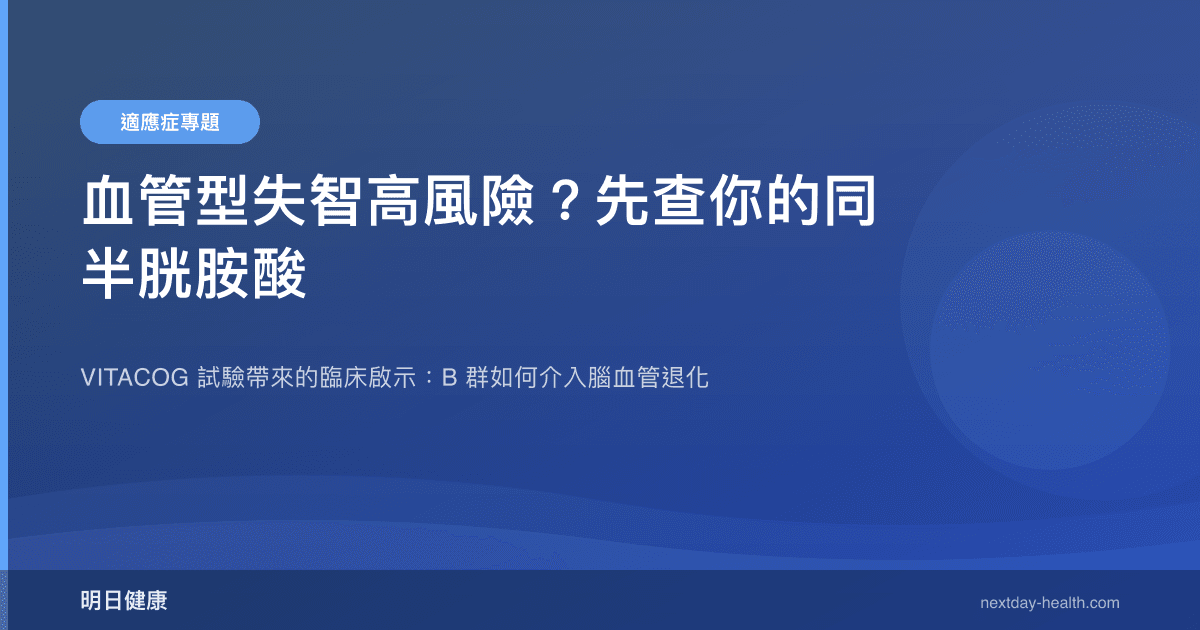 血管型失智高風險？先查你的同半胱胺酸