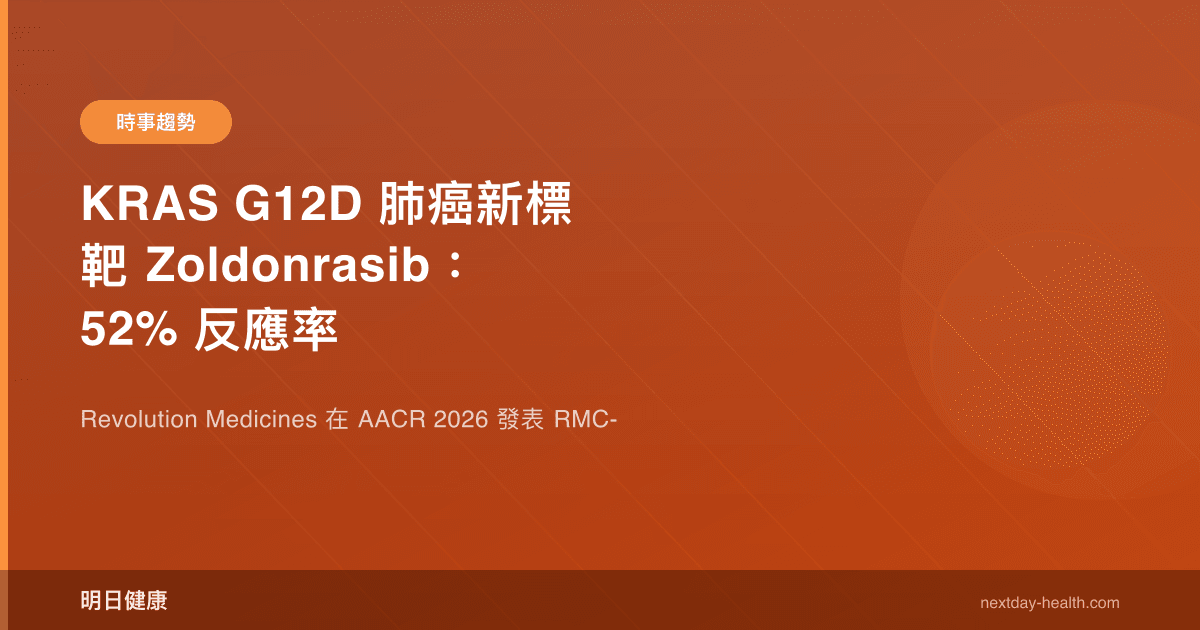 KRAS G12D 肺癌新標靶 Zoldonrasib：52% 反應率